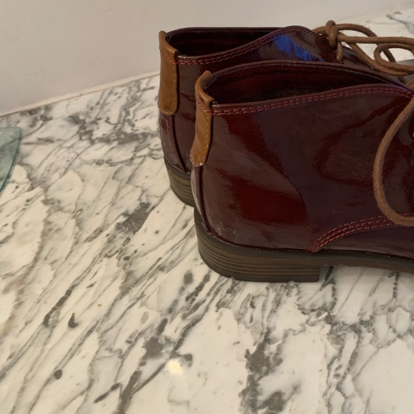 Burgundy Laced Ankle Boots 39 - Picture 3 of 15
